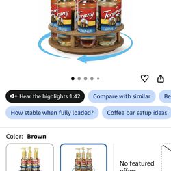 Brand New Lazy Susan For Coffee Syrups, Blottes, Wine, Ect
