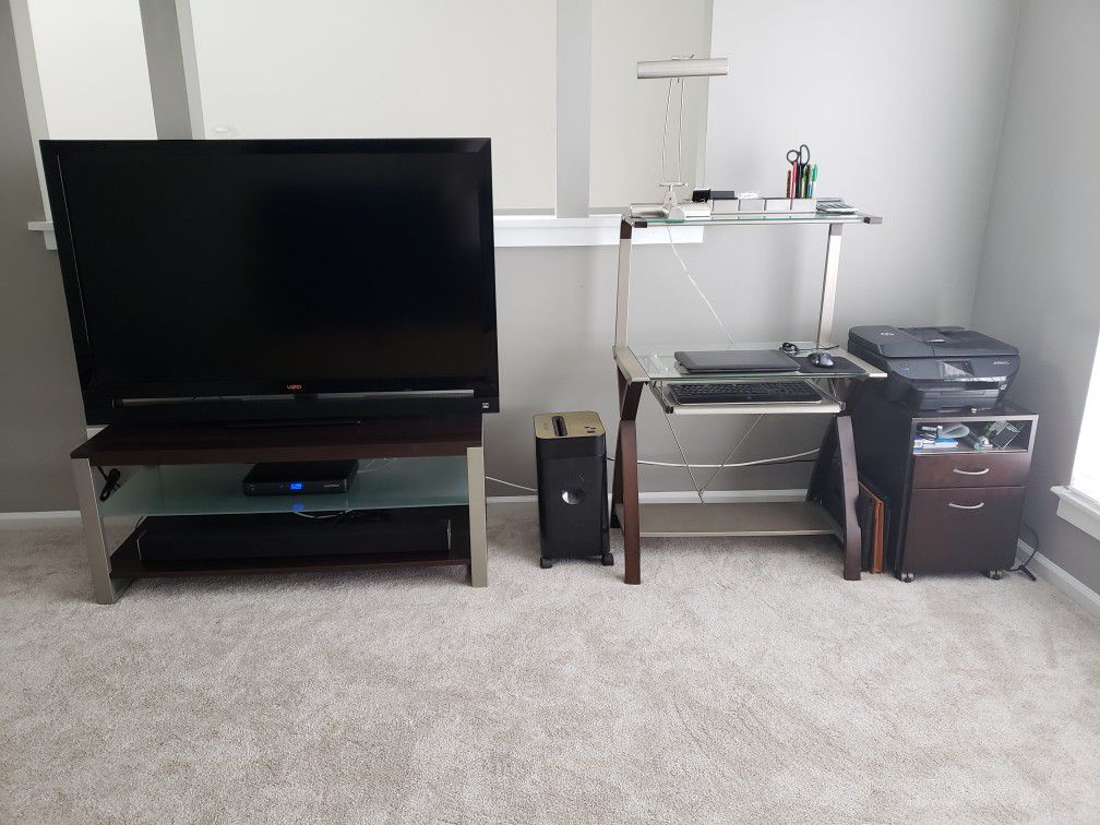 Desk and Chair and matching TV Stand