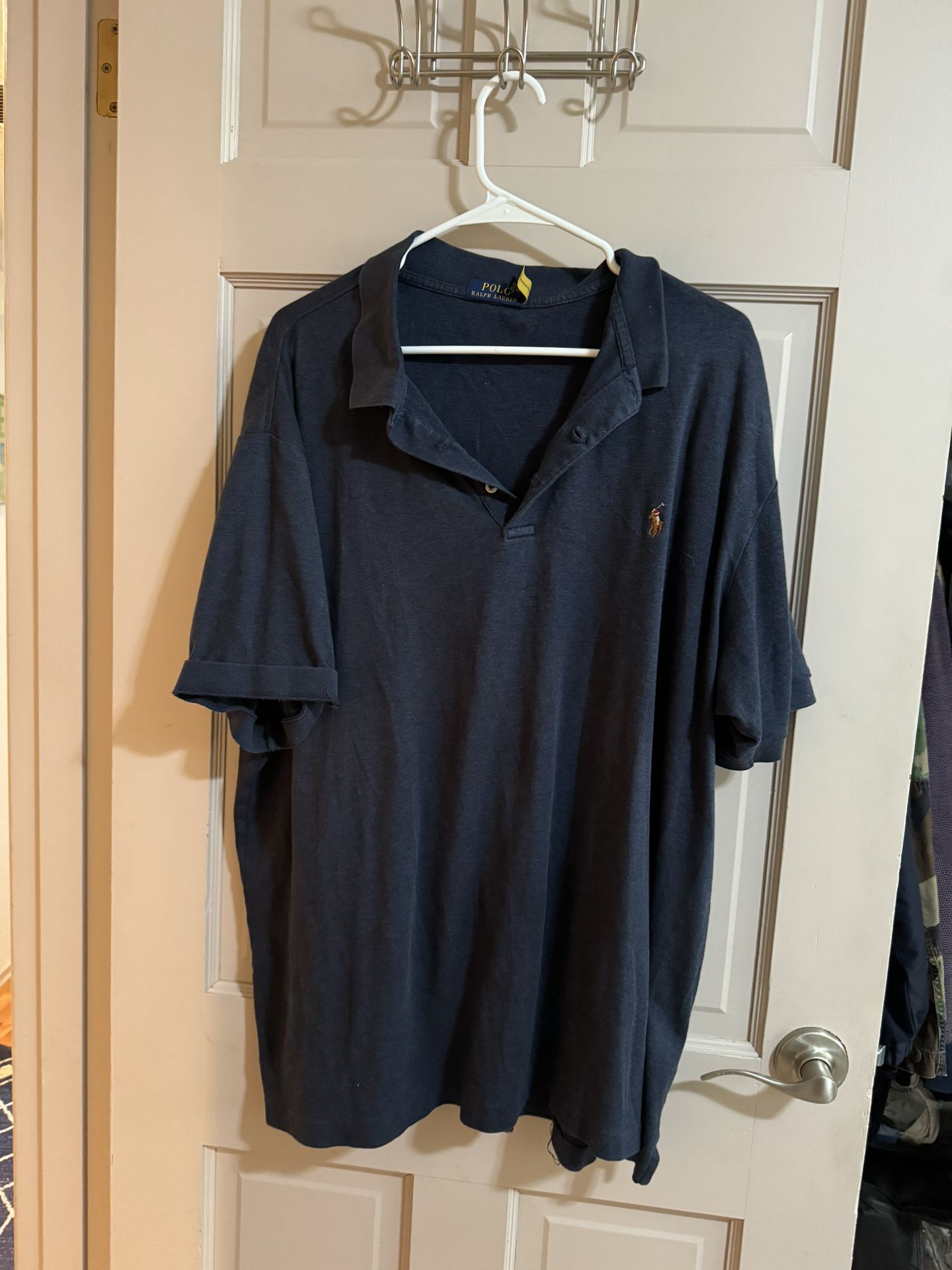 Mens Polo Ralph Lauren Polo Shirt Navy Blue Size 2XLT