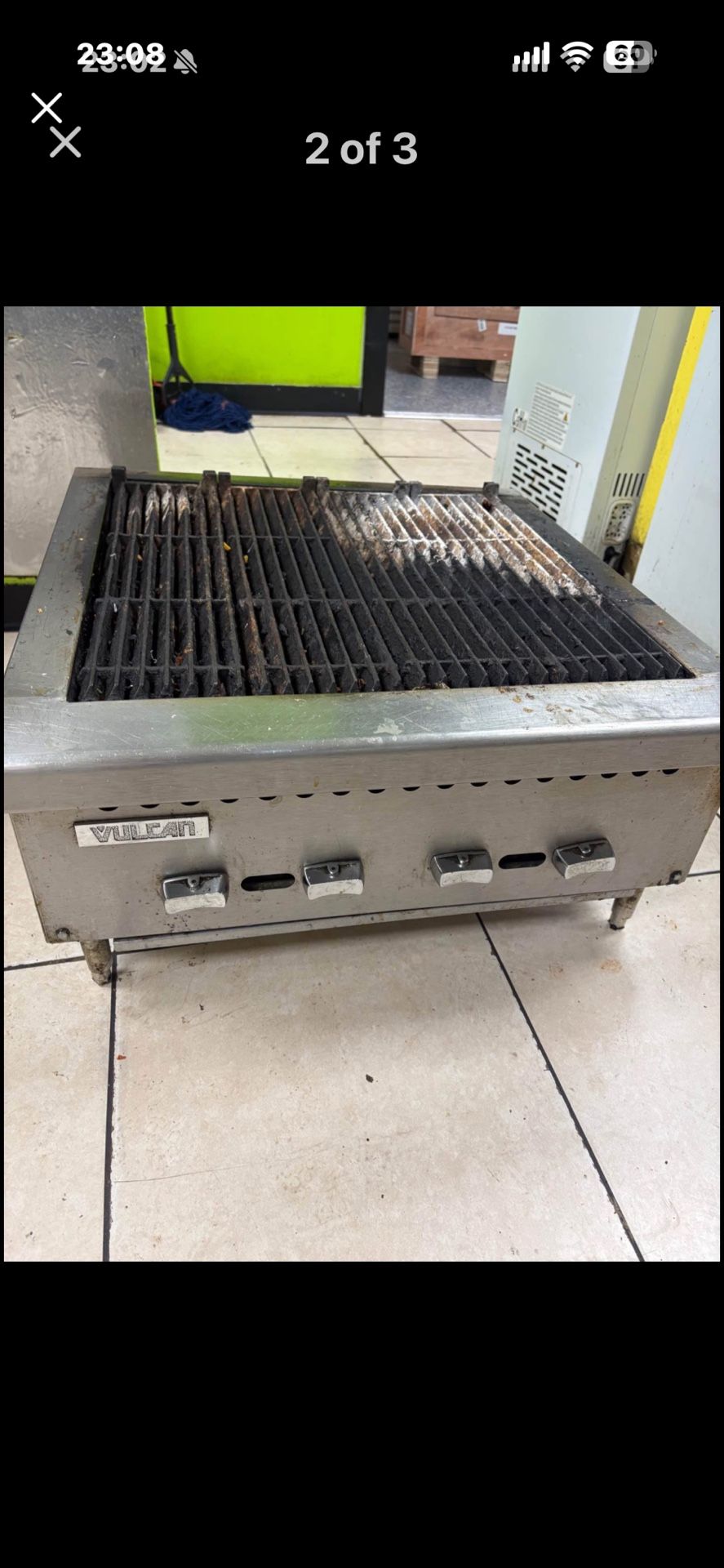 Vulcan 4 Burner 25” Commercial Charbroiler Grill 