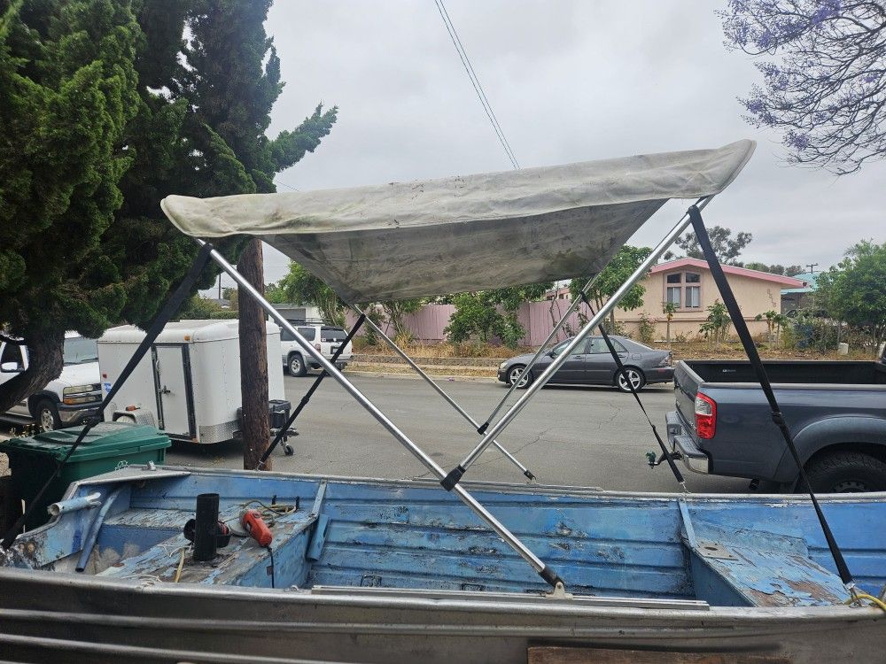 Compact 3-Bow Bimini Top - 46''H - 72''L - 60-63''W