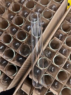 Glass Test Tubes 1” x 6” (25x150mm) with Wooden Cork Stoppers – 100 pcs – Brand New