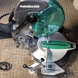 Metabo HPT 10-Inch Miter Saw | Single Bevel | Compound | 15-Amp Motor | C10FCGS

