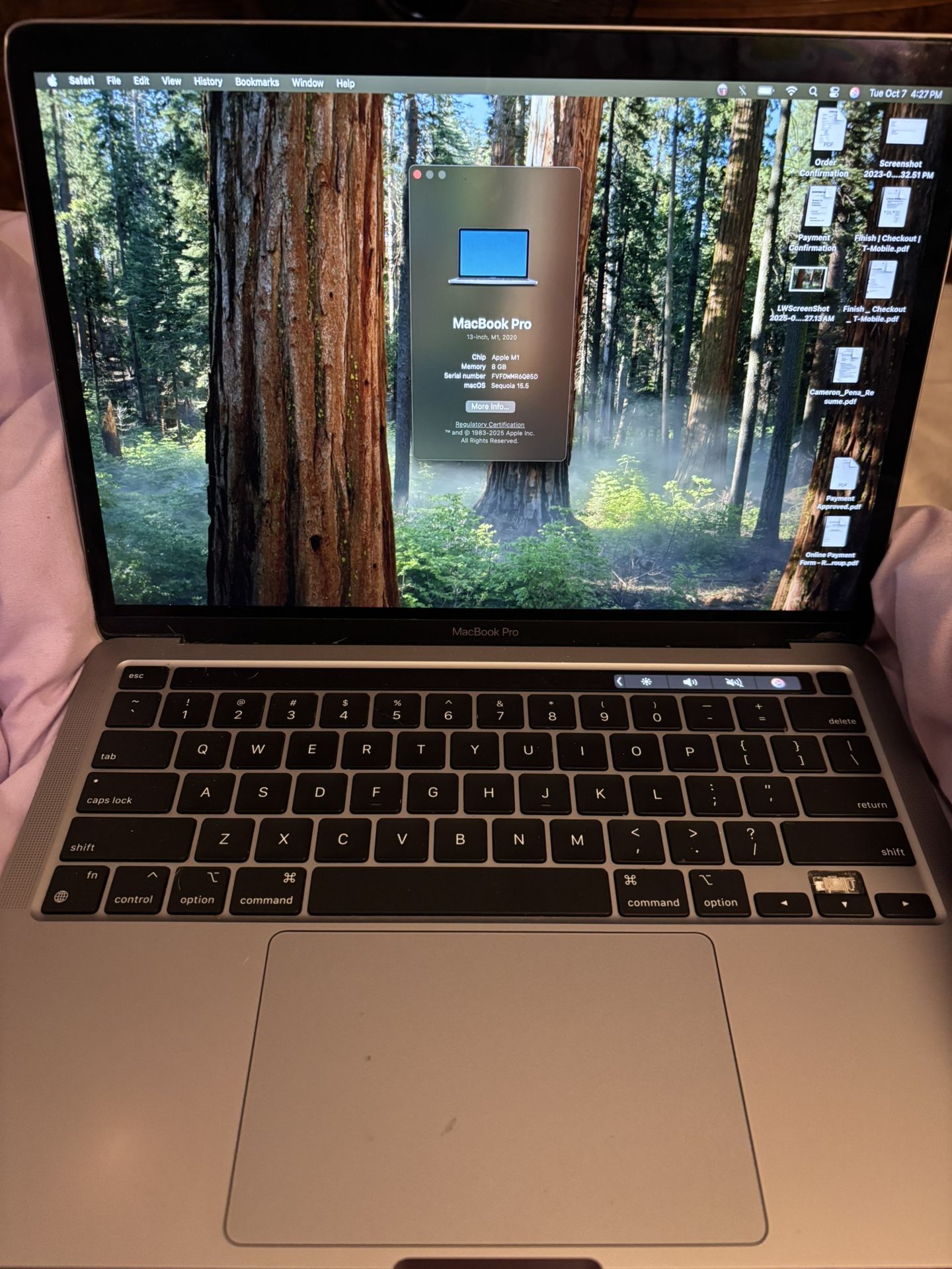 2020 M1 MacBook Pro 13 Inch