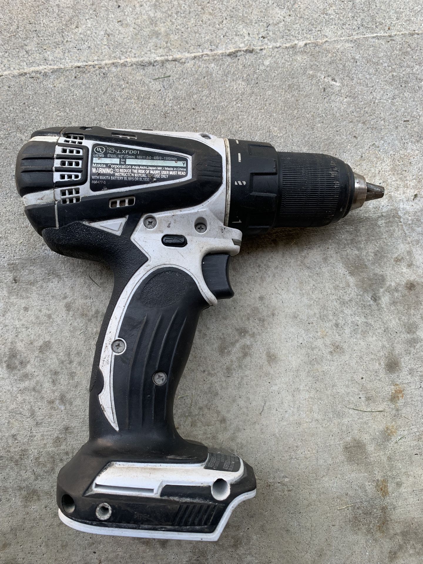 Makita Drill No Battery Or Charger