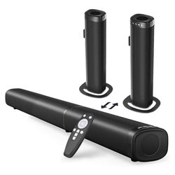 Sound Bar, 100W Sound Bar for Smart TV, 5.3 Bluetooth Sound Bar 2 in 1