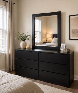 Dresser and mirror black new