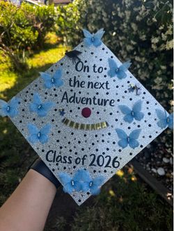 Graduation cap butterfly