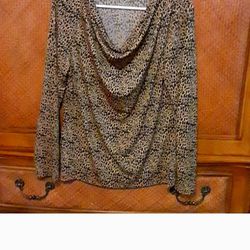 Long sleeve  tunic with cowl neck, Size L