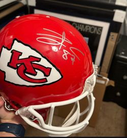 Travis Kelce Full Size Helmet Authentic JSA Cert
