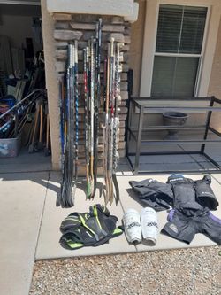Used Hockey Equipment Sticks $10-$15 each, Pads Guards Pants $10-$12 each See All Photos Read Description