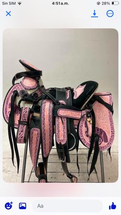 Montura de piel bordada charra