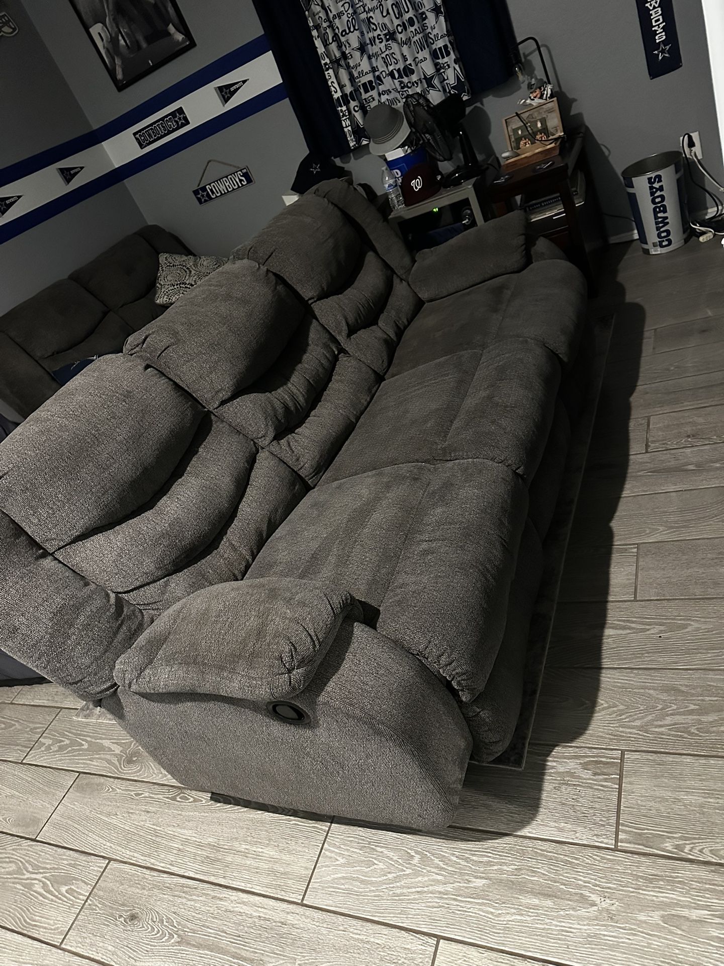 Gray Recliner Sofa