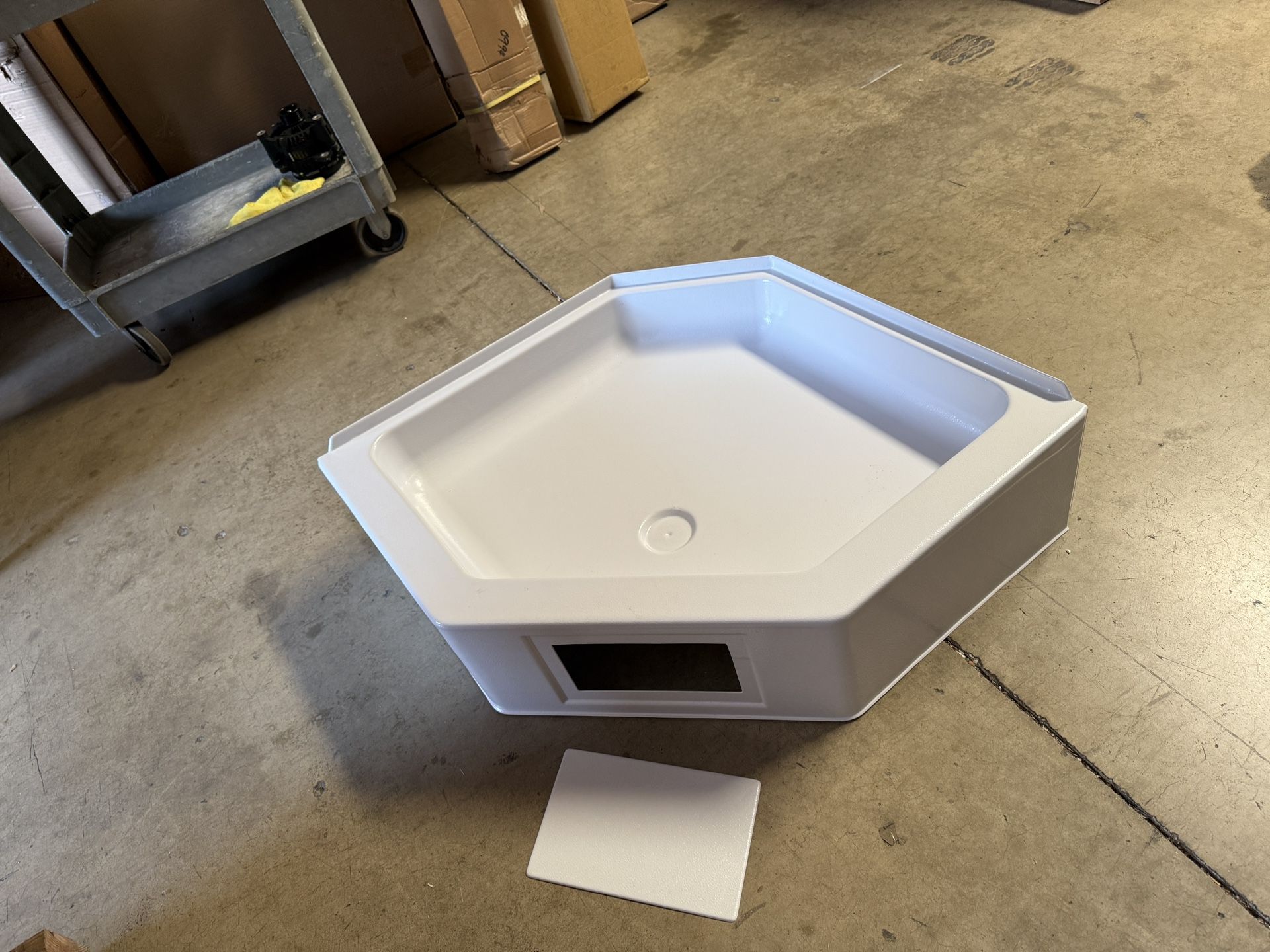 ICON 15232 RV Neo Angle Shower Pan NSB3232 Polar White