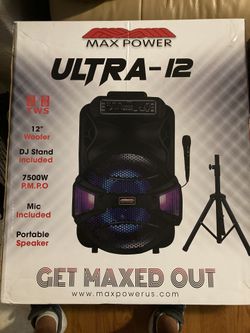 Max Power DJ Speaker -MPD592-OMNIA 12 Portable Karaoke Speaker