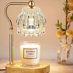 Candle Warmer Lamp with Timer - Flower Electric Wax Melter Warmer Adjustable Height for Jar Candles, Gift for Women, Mom, Christmas, Birthday,Home Dec