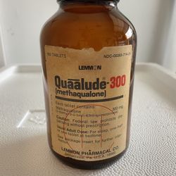 Original Quaalude-300 Bottle. 