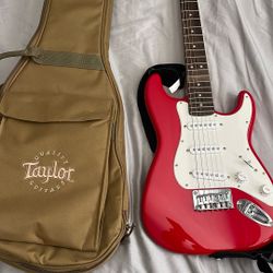 Fender Squier Mini Stratocaster Electric Guitar Dakota Red Right-Handed w/Case