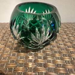 Bohemian, Green Cut, Votive Candle Holder