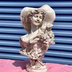 Vintage Bust Statue - Lady of the Grapes