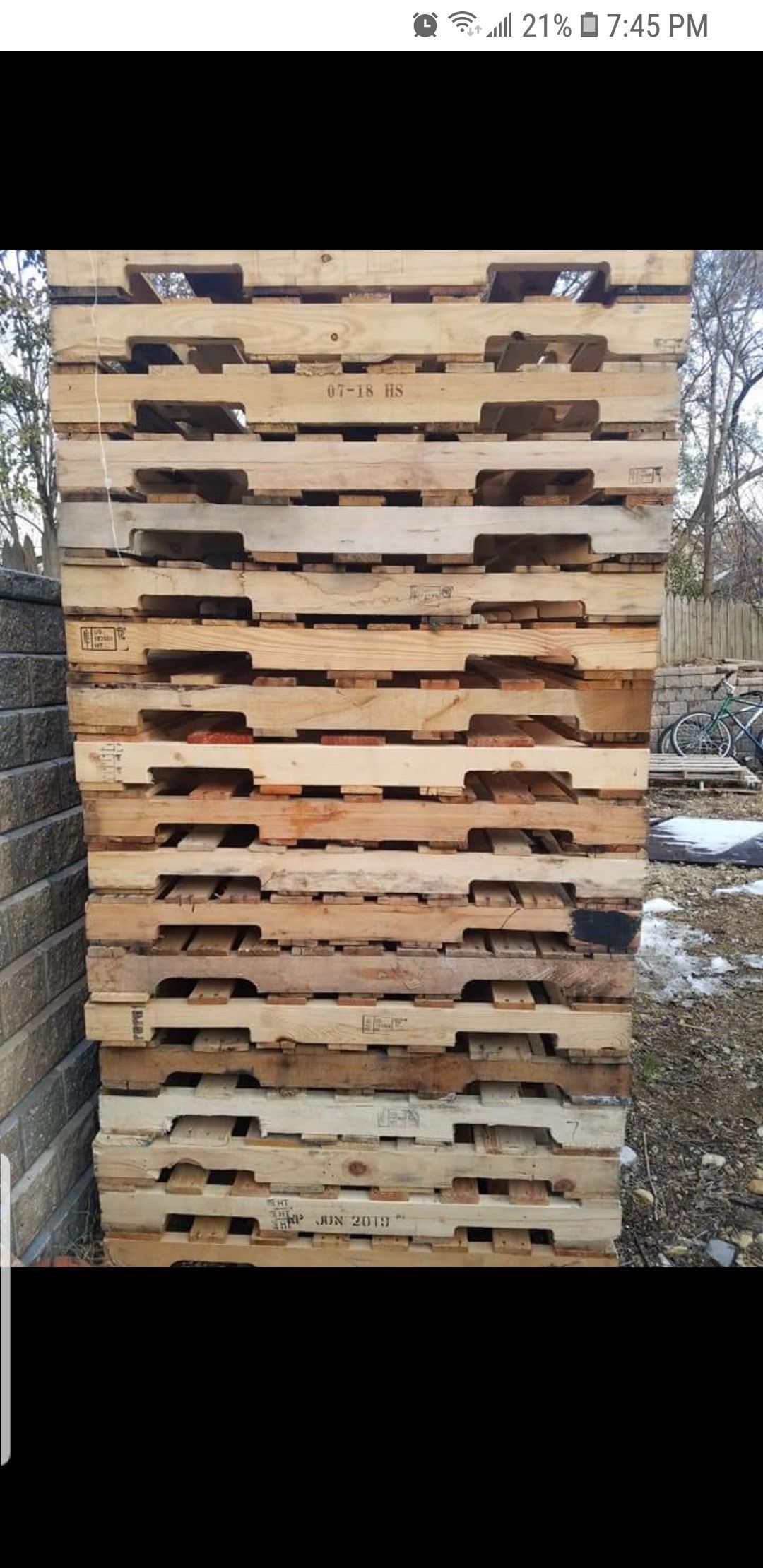 Pallets DIY 40"×48"