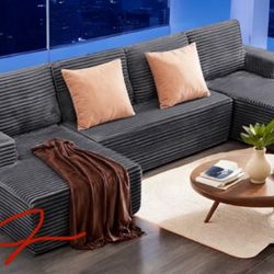 New!! Luxurious Midnight Madness Soft Touch ~ Super Comfy Durable Sofa Sectional! QUEEN SLEEPER!