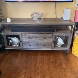 grey tv stand
