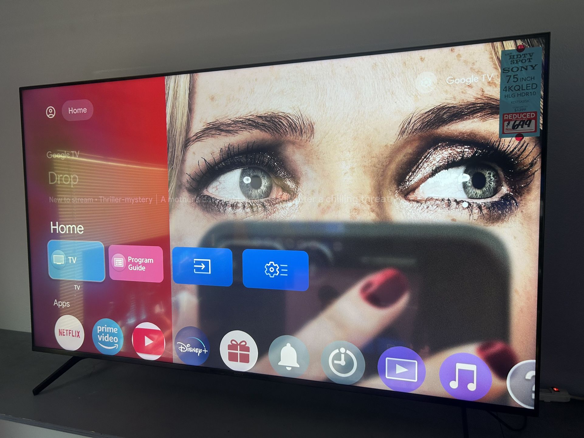 Sony 75-inch 4k 120hz 75x85k