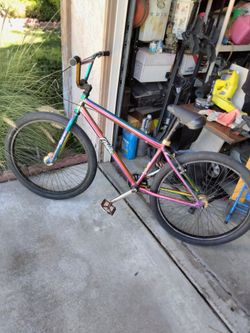 26-in BMX bike oil paint rainbow