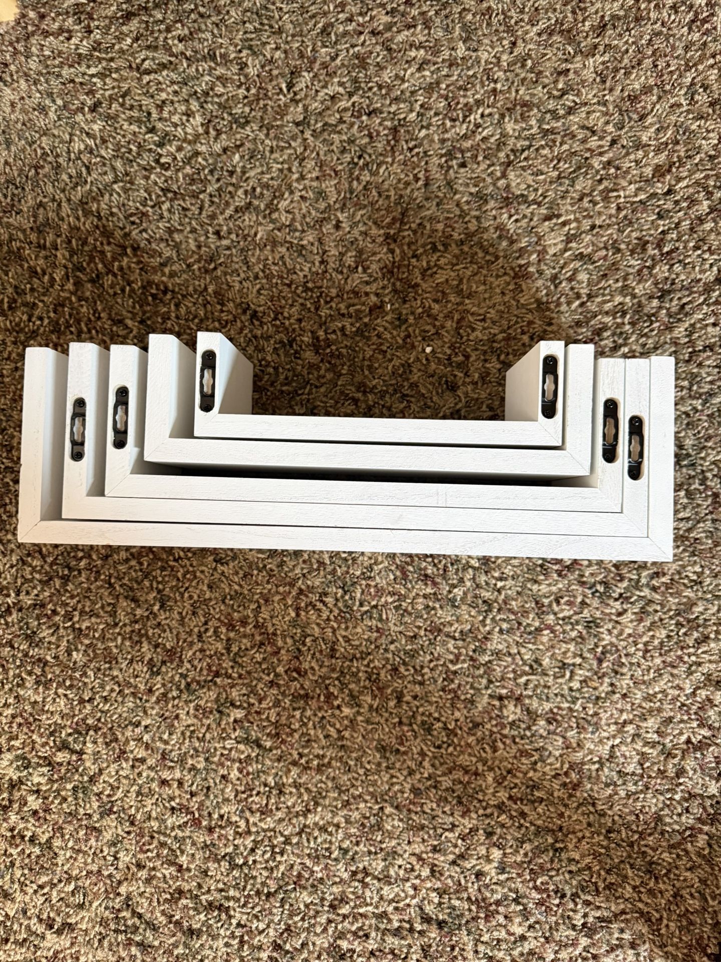 5 White Floating Shelves