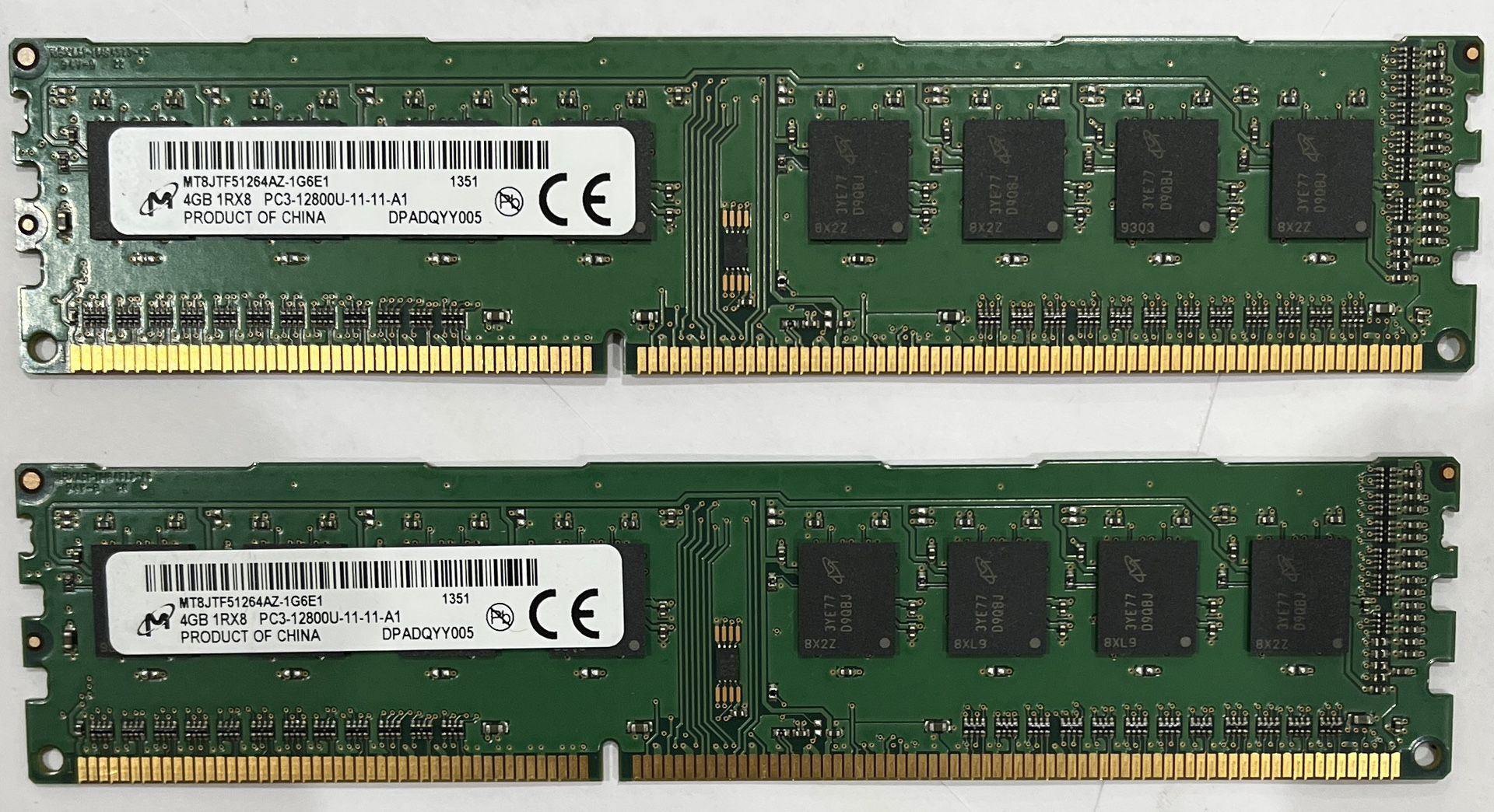DDR3 Desktop Ram (8 Sticks ) Total 20GB
