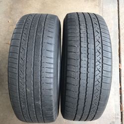 Pair of 235/55/19 Dunlop Grandtrek touring a/s