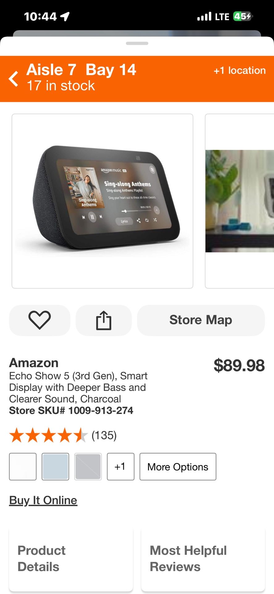 Amazon Echo Show 5 (3rd Gen), Smart Display with Deeper Bass and Clearer Sound, Charcoal