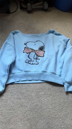 Off the shoulder Snoopy sweater