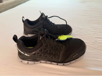Steel toe memory tech foam work shoes  5.5