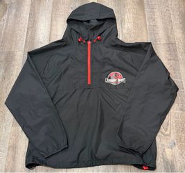 Universal Studios Jurassic Park Hooded Windbreaker Jacket size 2XL