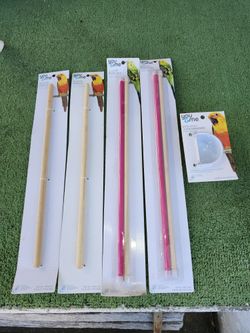 You & Me Wood Perch, Bird Dish Lot Of 5