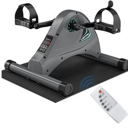 LUBBYGIM Mini Exercise Bike, Under Desk Bike Pedal Exerciser for Seniors & Physical Therapy, Electric Motorized Foot Pedal Machine for Arm and Leg Fit