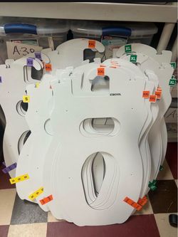Cool White Clothing cardboards Display Forms – Bulk Lot
