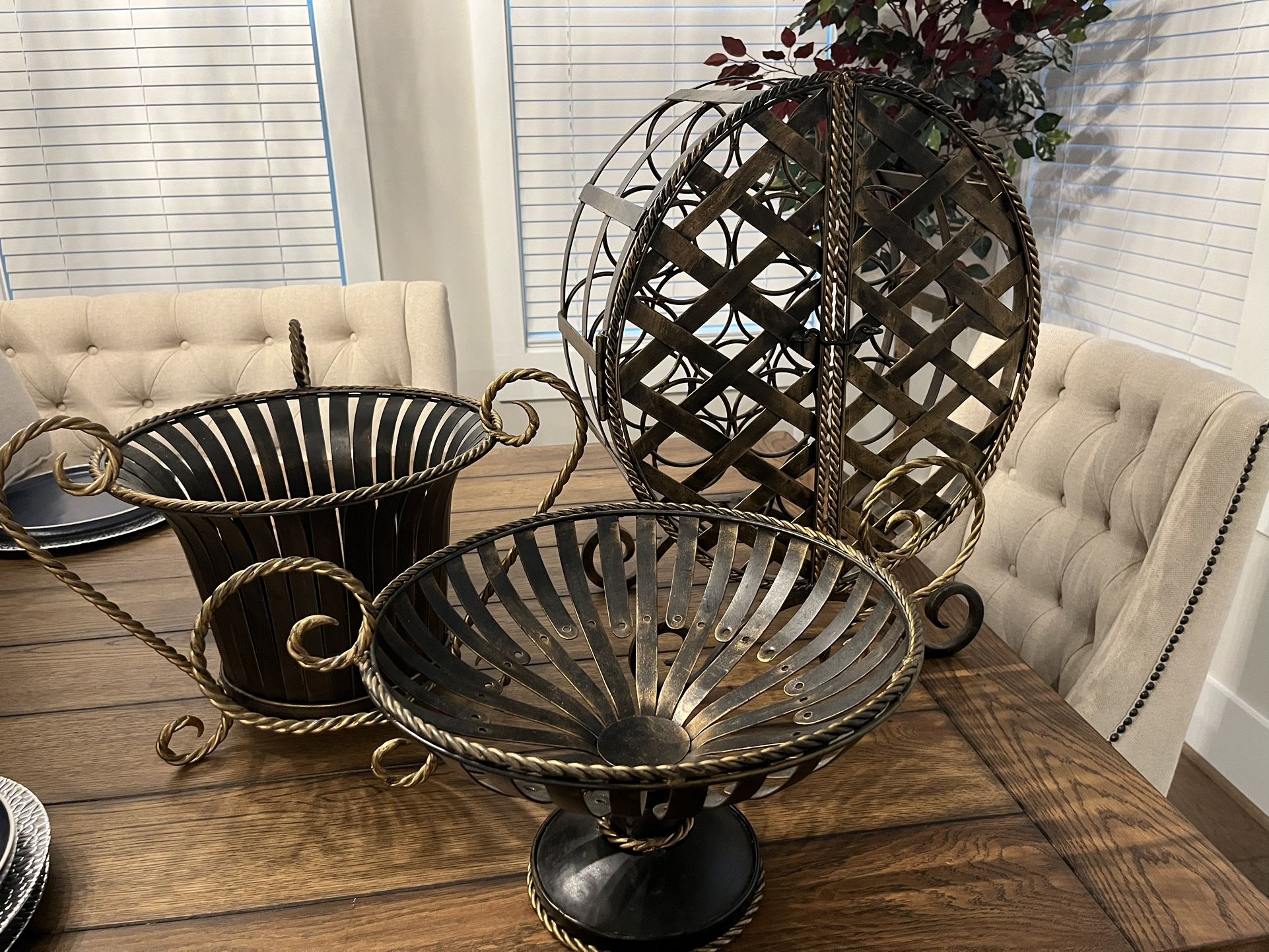 3pc Gold/Bronze Household Set