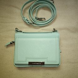 Vince Camuto Mila Crossbody Bag 100% Genuine Leather Arctic Blue VC-MILA-CB1 Wallet Purse