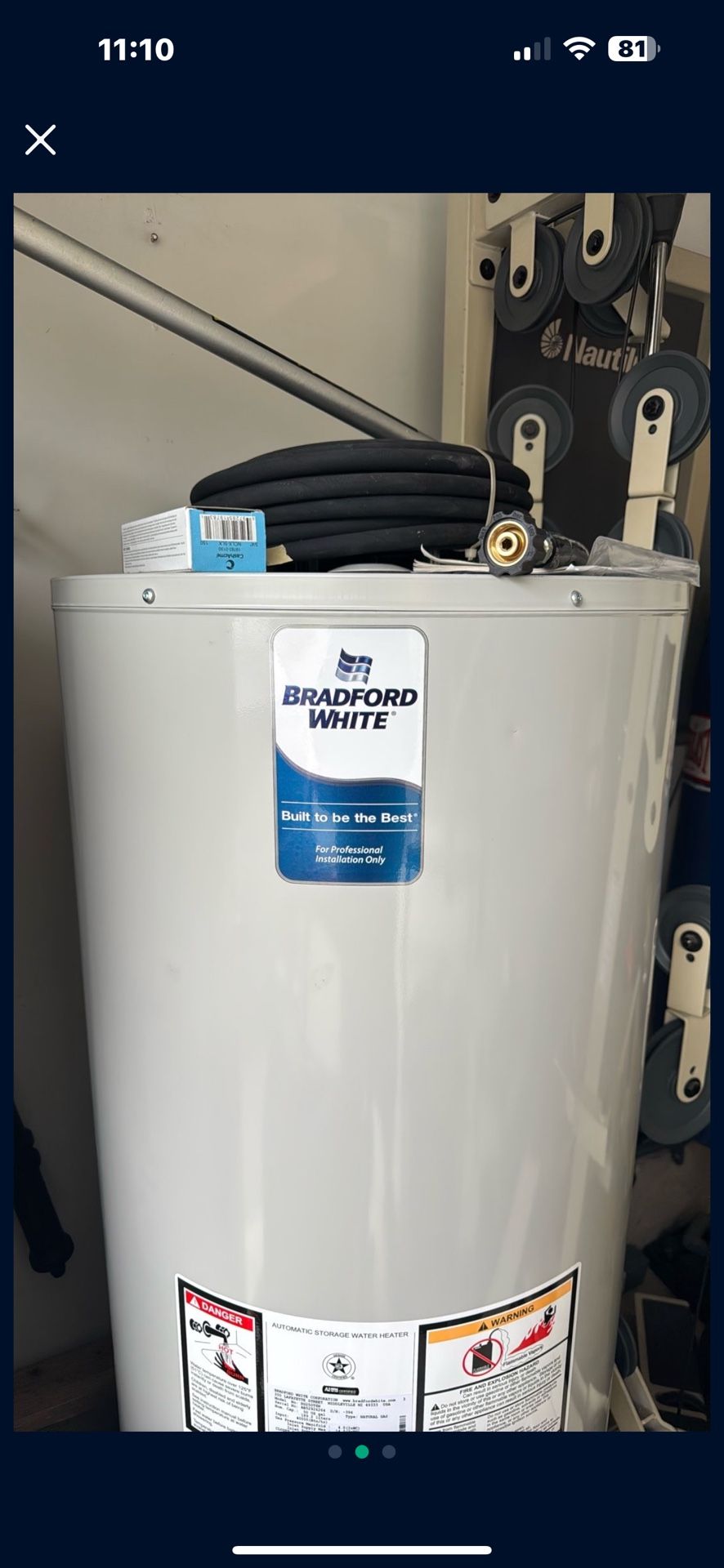 50 GALLON NATURAL GAS HOT WATER TANK NEW