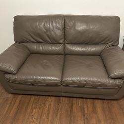 Natuzzi Editions Italian Leather Loveseat