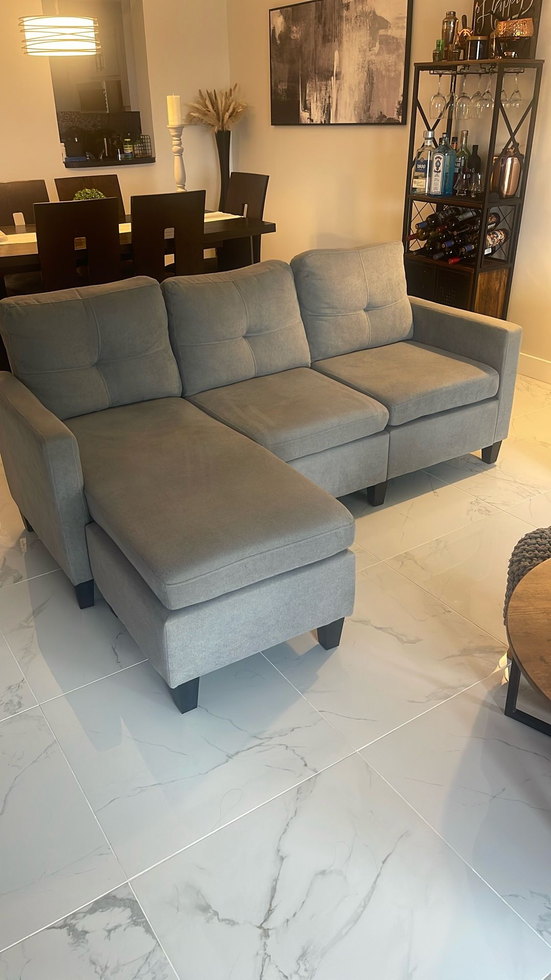6 Months Of Use Couch.( Grey)