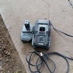 Ryobi 18 V Charger And Battery 
