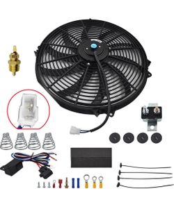 Electric Radiator Cooling Fan Kit with Wiring Harness