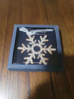 Collectible Snowflake Holiday Ornament with Swarovski Crystals