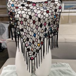 Multicolor Shawl Poncho