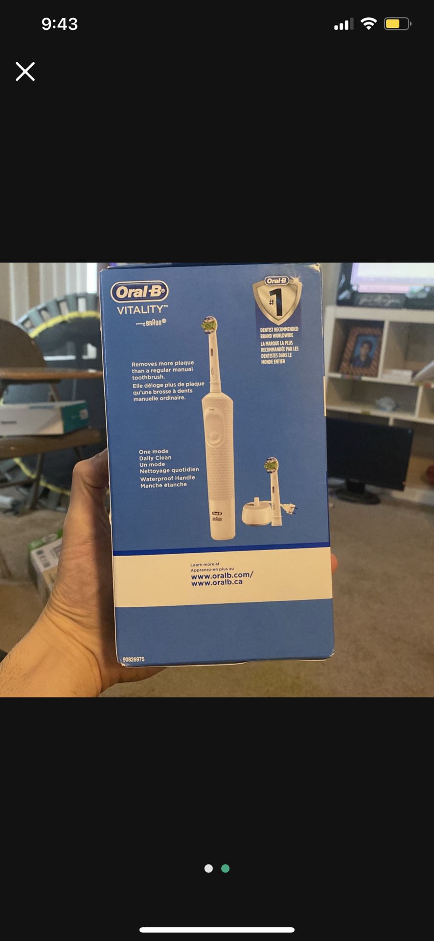 Oral B - Vitality  Rechargeable Electric Toothbrush