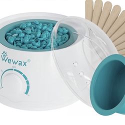 Waxing Kit for Women &Men - Wewax Wax Warmer for Hair Removal, Hard Wax Kit with 50g 6 Bags Hard Wax Beans for Full Body, Brazilian, Legs, Arms at Hom
